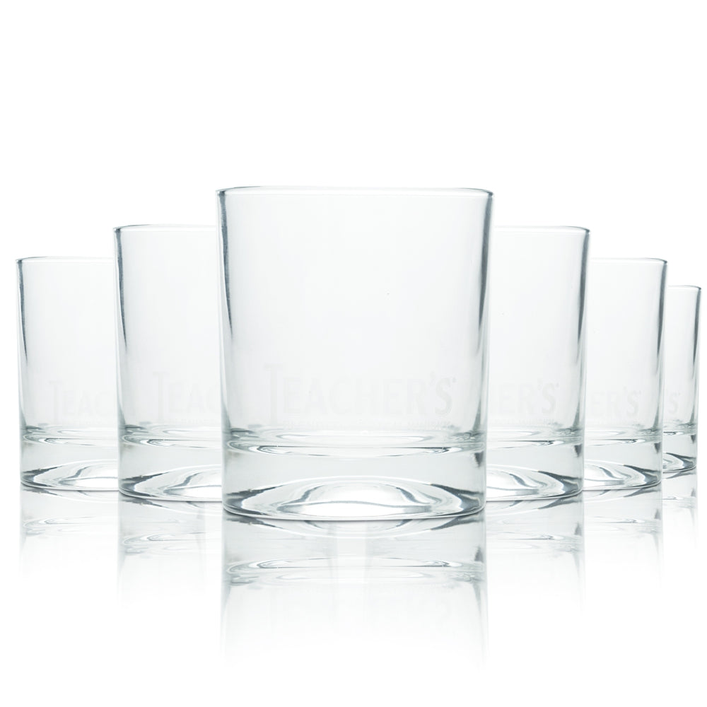 6x Teachers Whiskey Glass 0.3l Tumbler Mug Long Drink Glasses Scotch Bar Bourbon