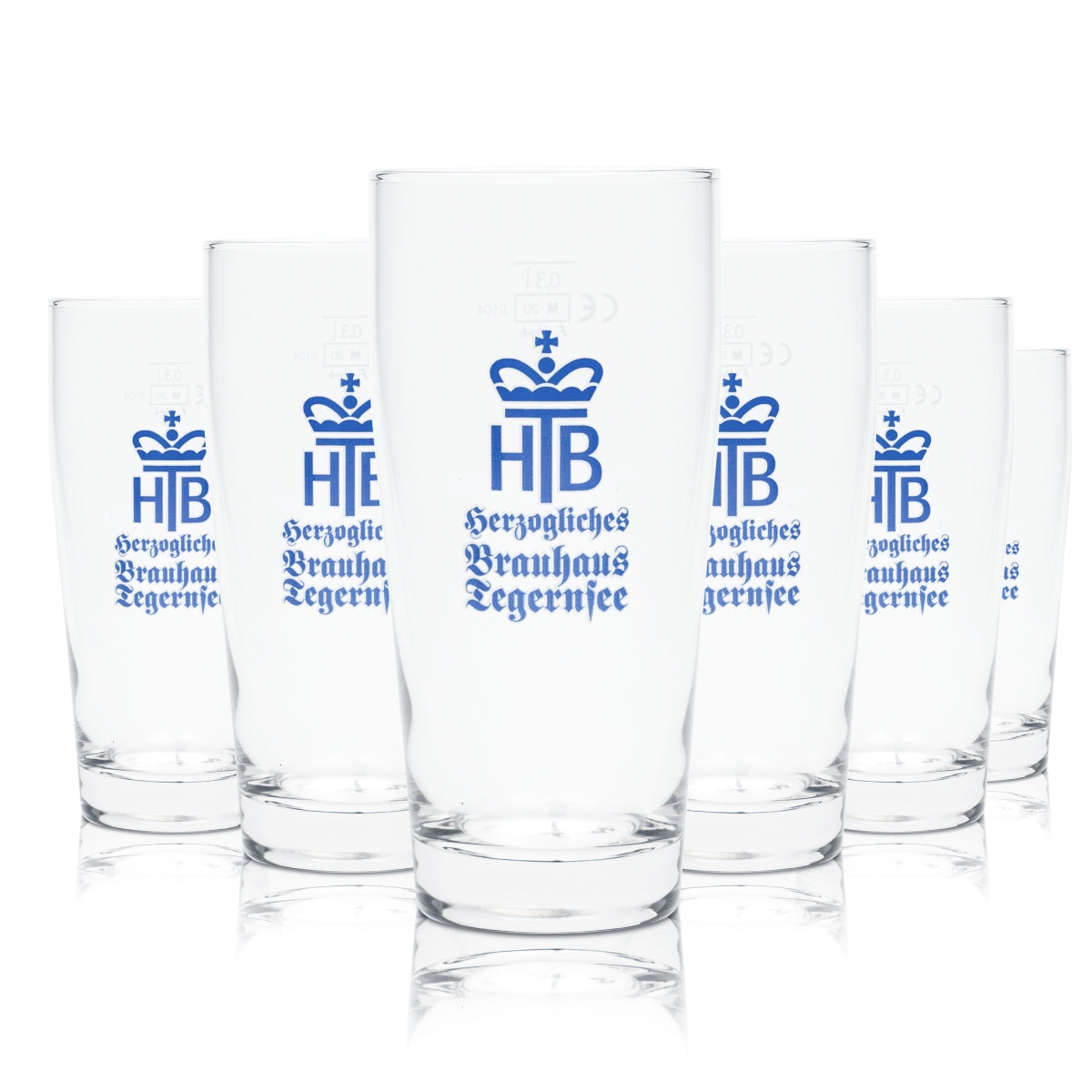 6x Tegernsee Beer Glass 0.3l Willi Mug HB Cup Brewery Bavaria Glasses Beer