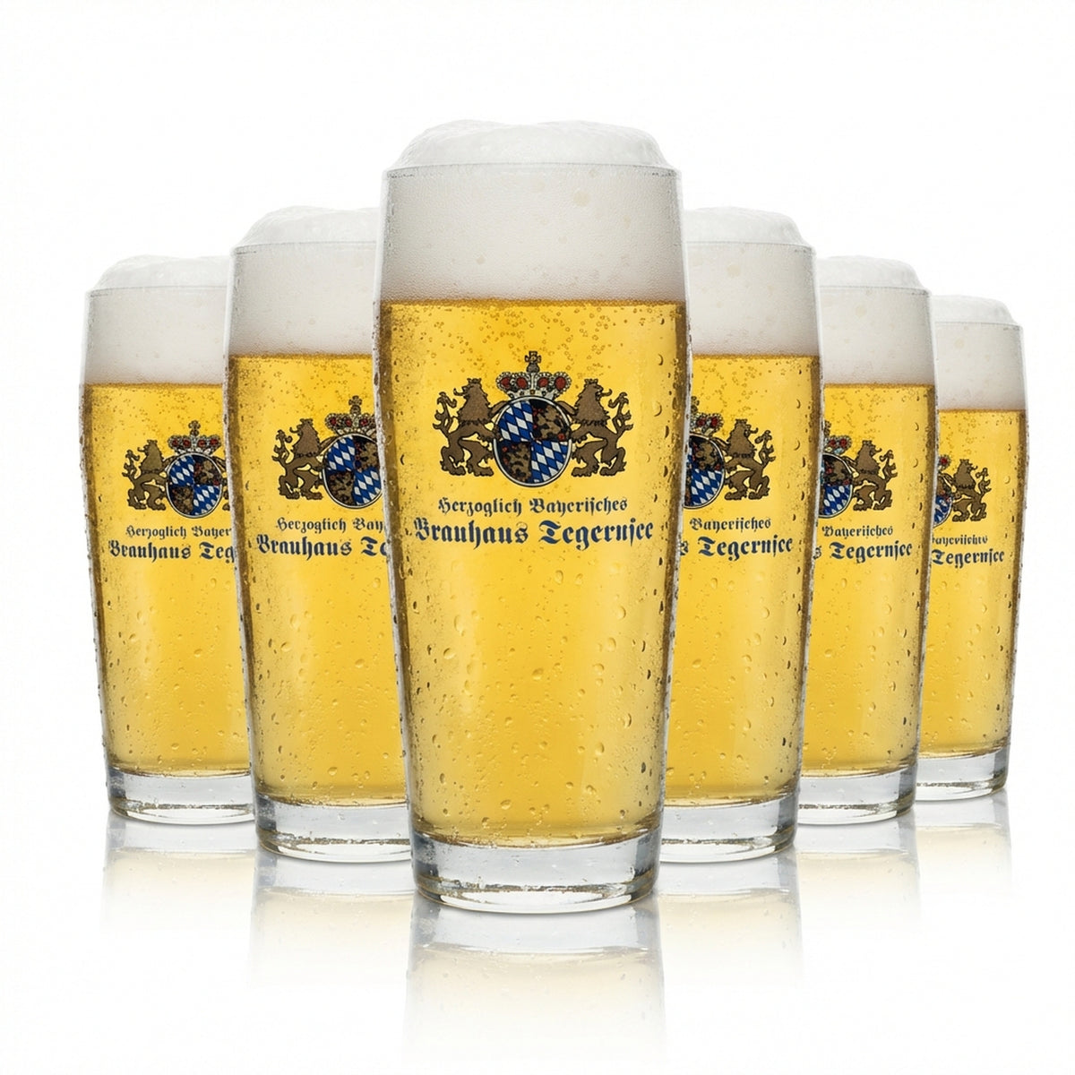 6x Tegernsee beer glass 0.5l Willi Sahm