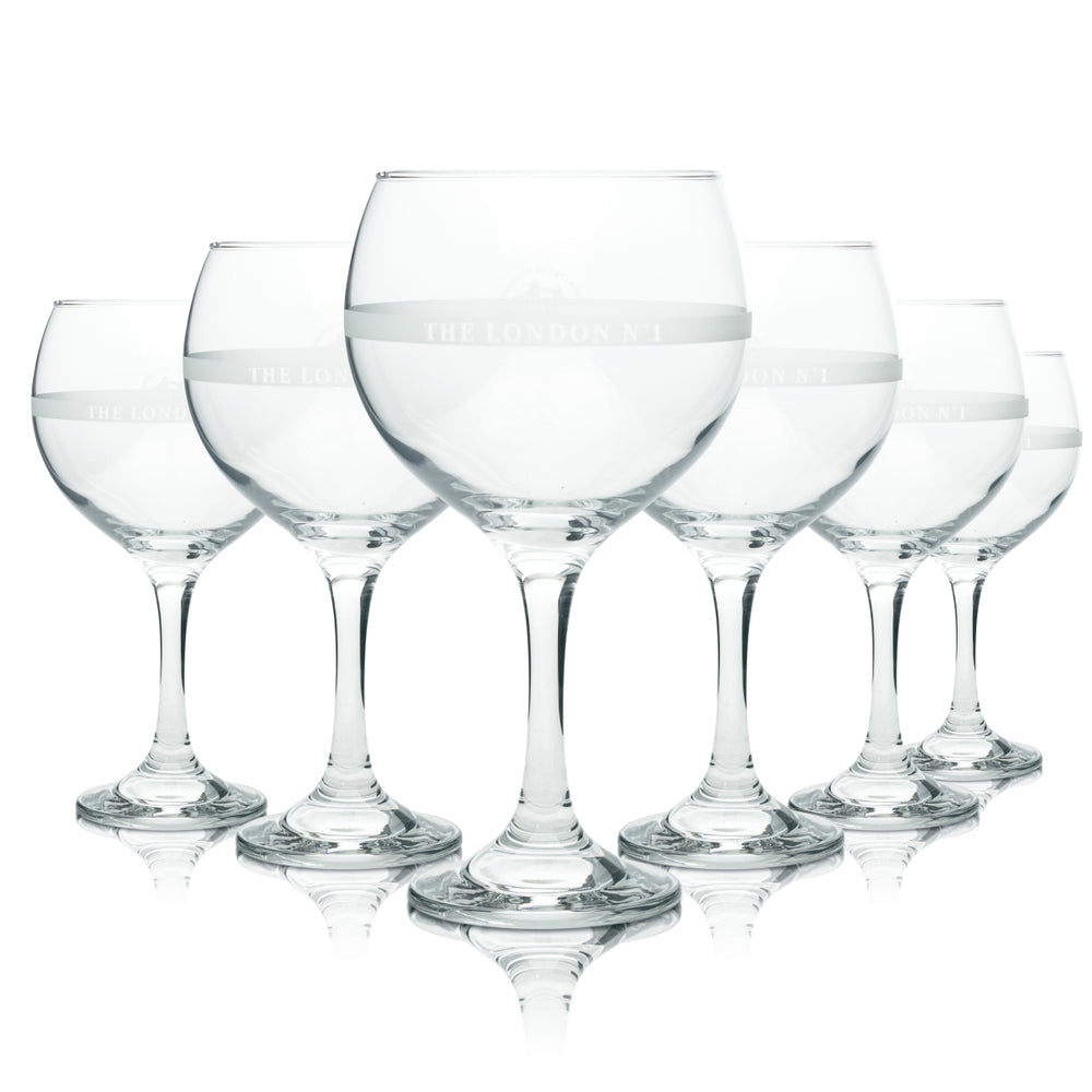 6x The London N°1 Gin Glass 0.63l Balloon Glasses Copa Long Drink Cocktail Goblet
