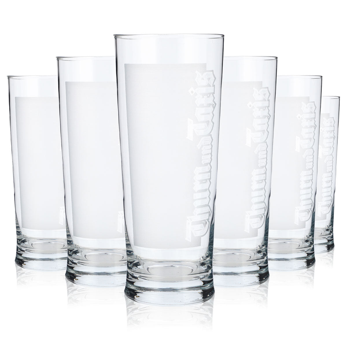 6x Thurn & Taxis beer glass mug 0.5l beer glasses beer mug logo vertical – View 5