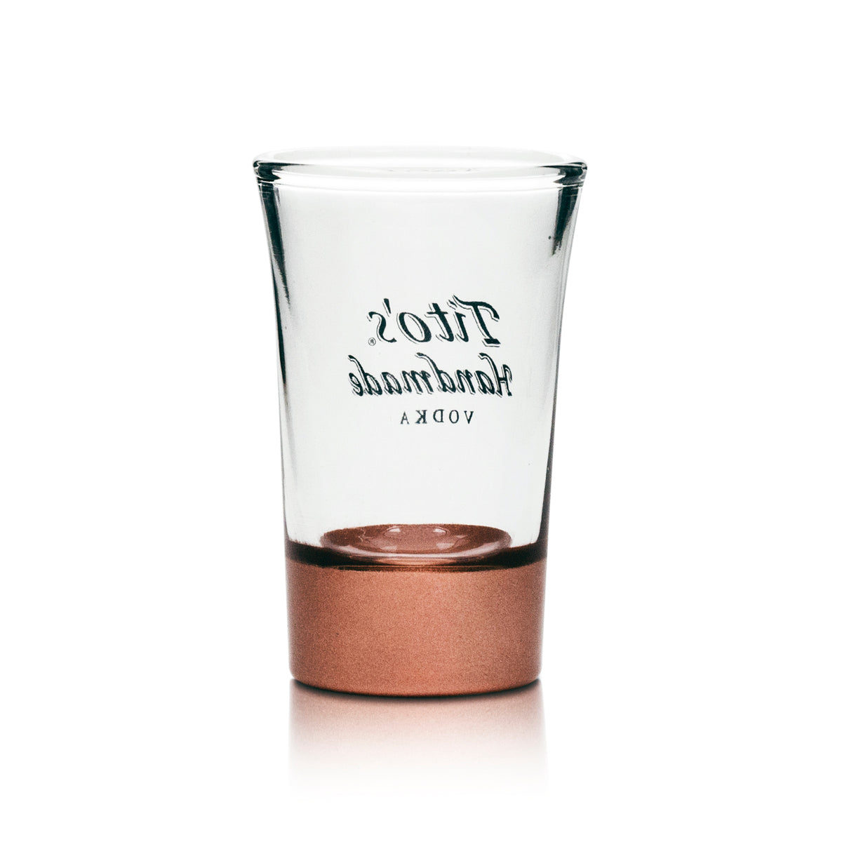6x Tito's Vodka Glass 2cl Shot Copper Base – View 3
