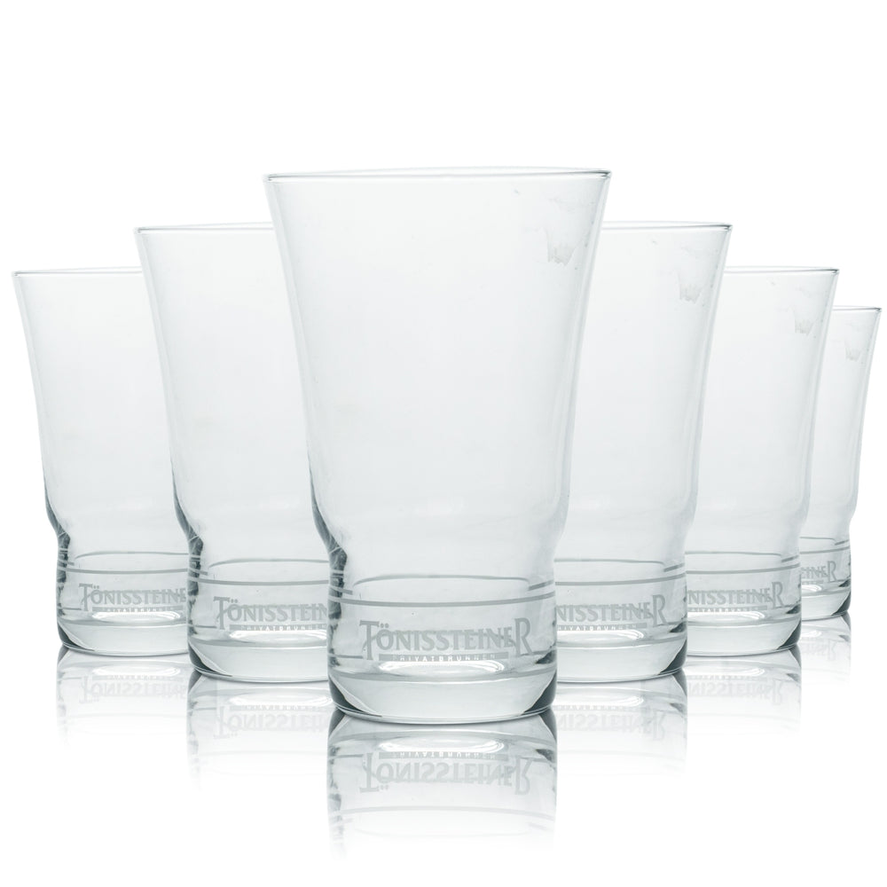 6x Tönissteiner glass 0.24l tumbler glasses Mineral water Sparkling water Soda