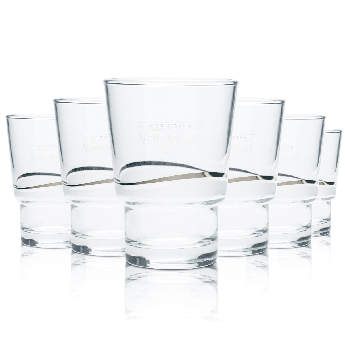 6x Vaihinger glass 0.15 l tumbler, stackable, mineral water, juice glasses, catering