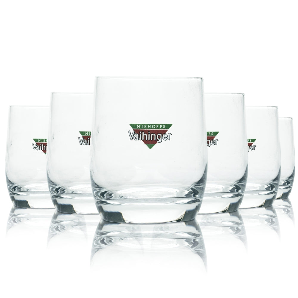 6x Vaihinger glass 0.19 l tumbler glasses for juice, mineral water, sparkling water, catering
