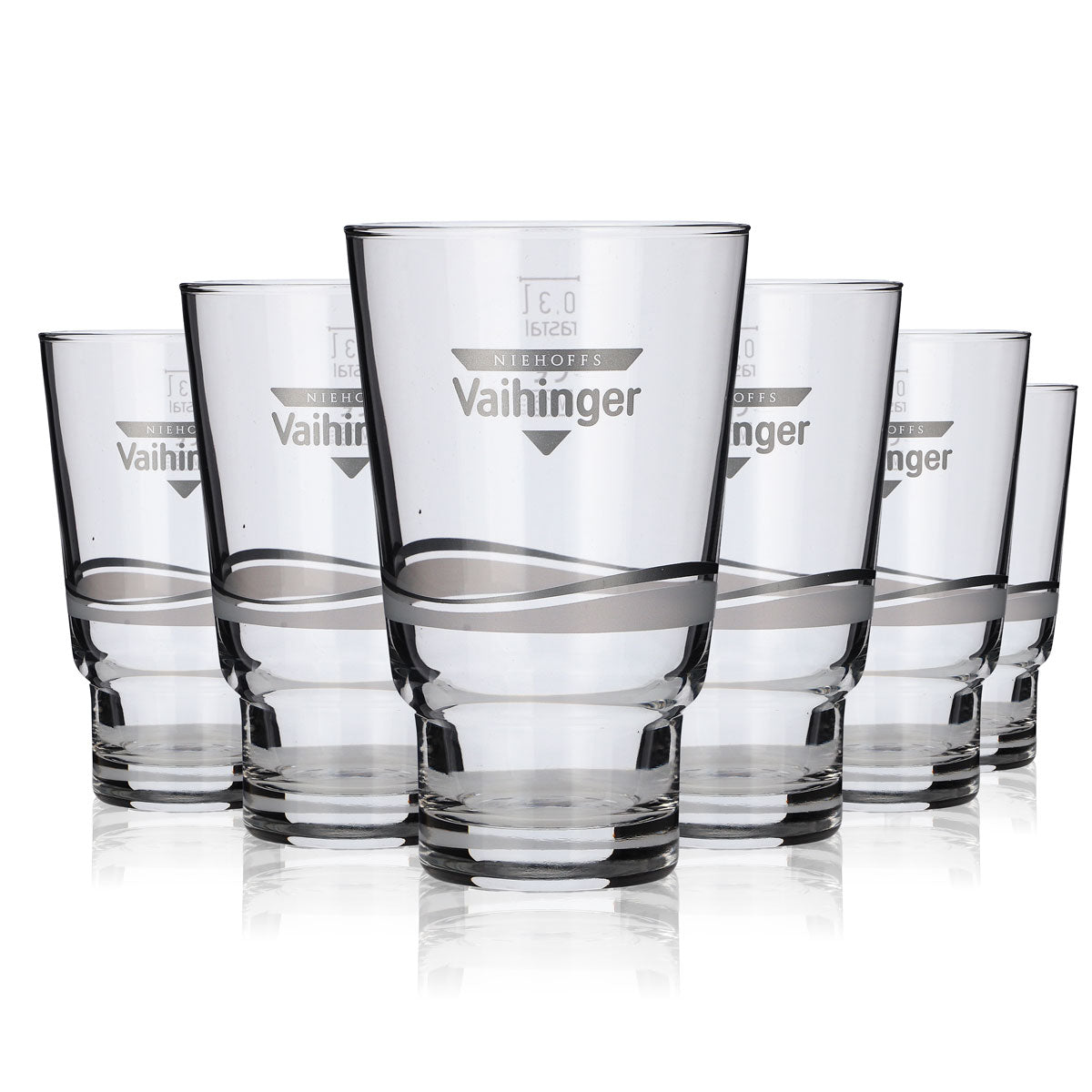 6x Vaihinger Glass 0.3l Willi Beaker Glass Set Stackable Juice Mineral Water Lemonade