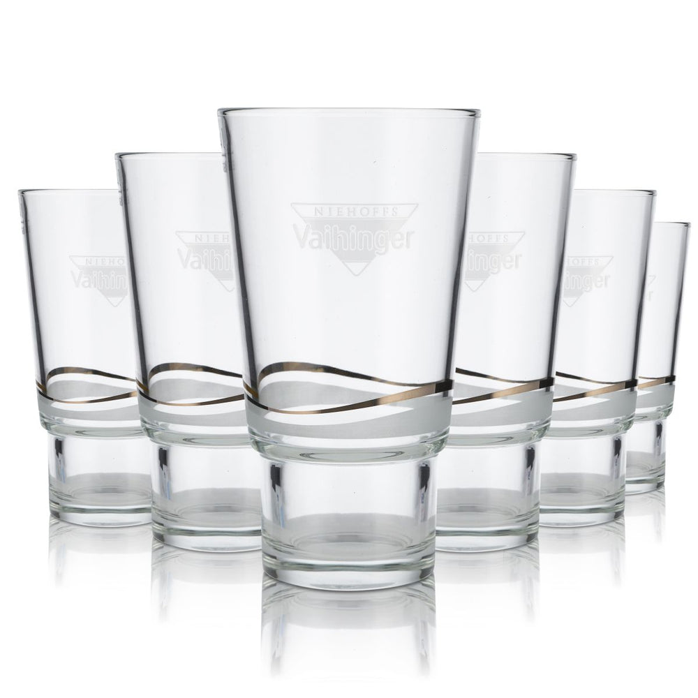6x Vaihinger glass 0.4l mineral water sparkling tumbler STACK glasses set