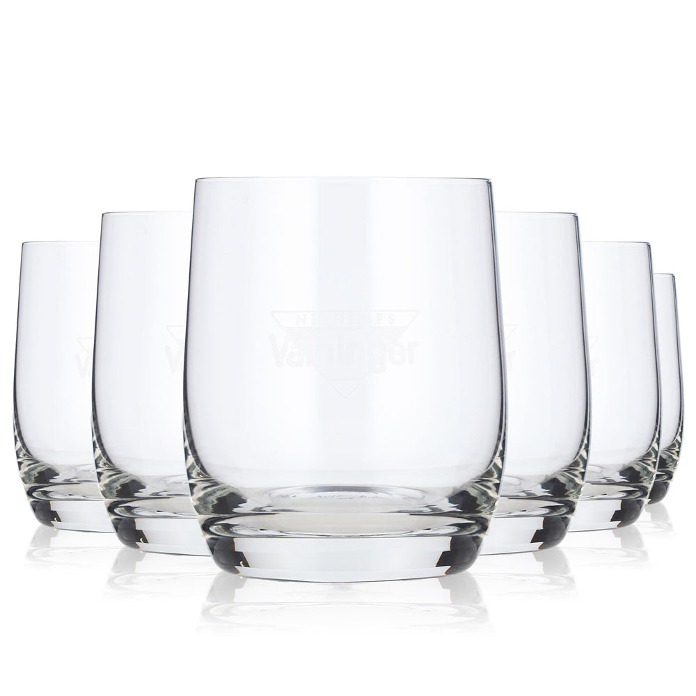 6 Vaihinger Juice Glasses, 0.1 L, White Logo (Set of 6)
