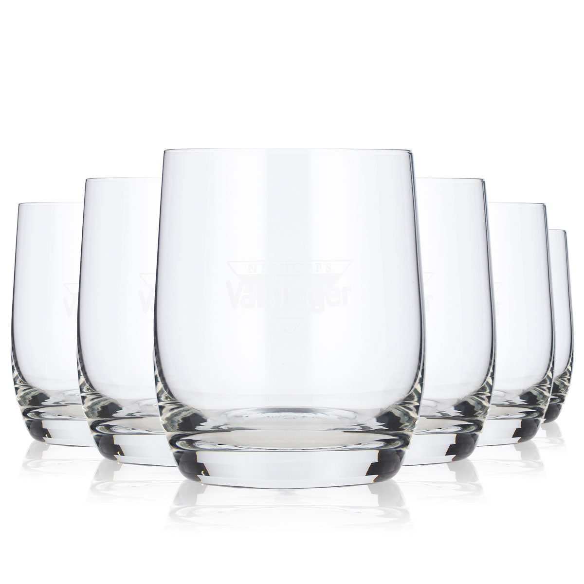 6 Vaihinger Juice Glasses, 0.1 L, White Logo (Set of 6)