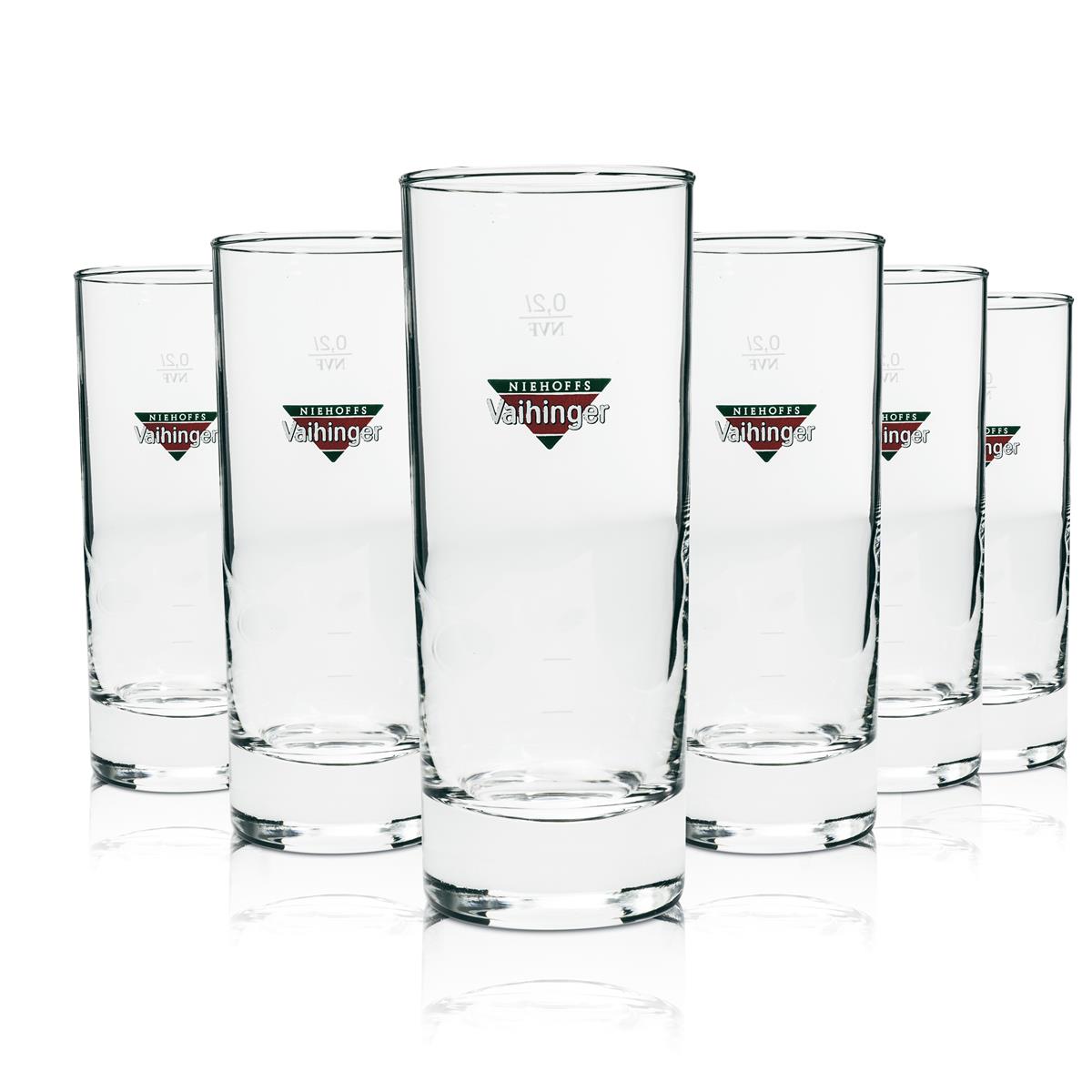 6x Vaihinger juice glass, 0.2 l, oblong