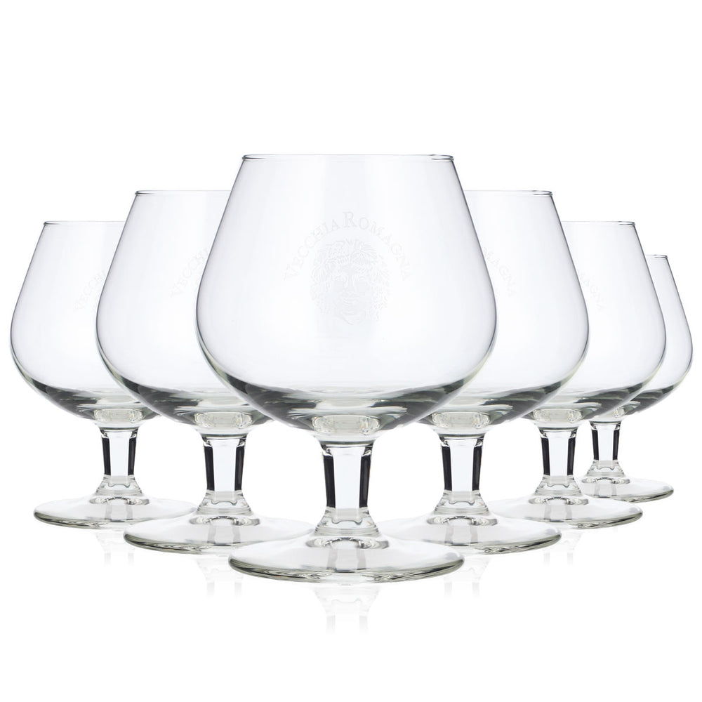 6 Vecchia Romagna Brandy Glasses, 0.25 L, Durobor Swivel Glasses (Set of 6)