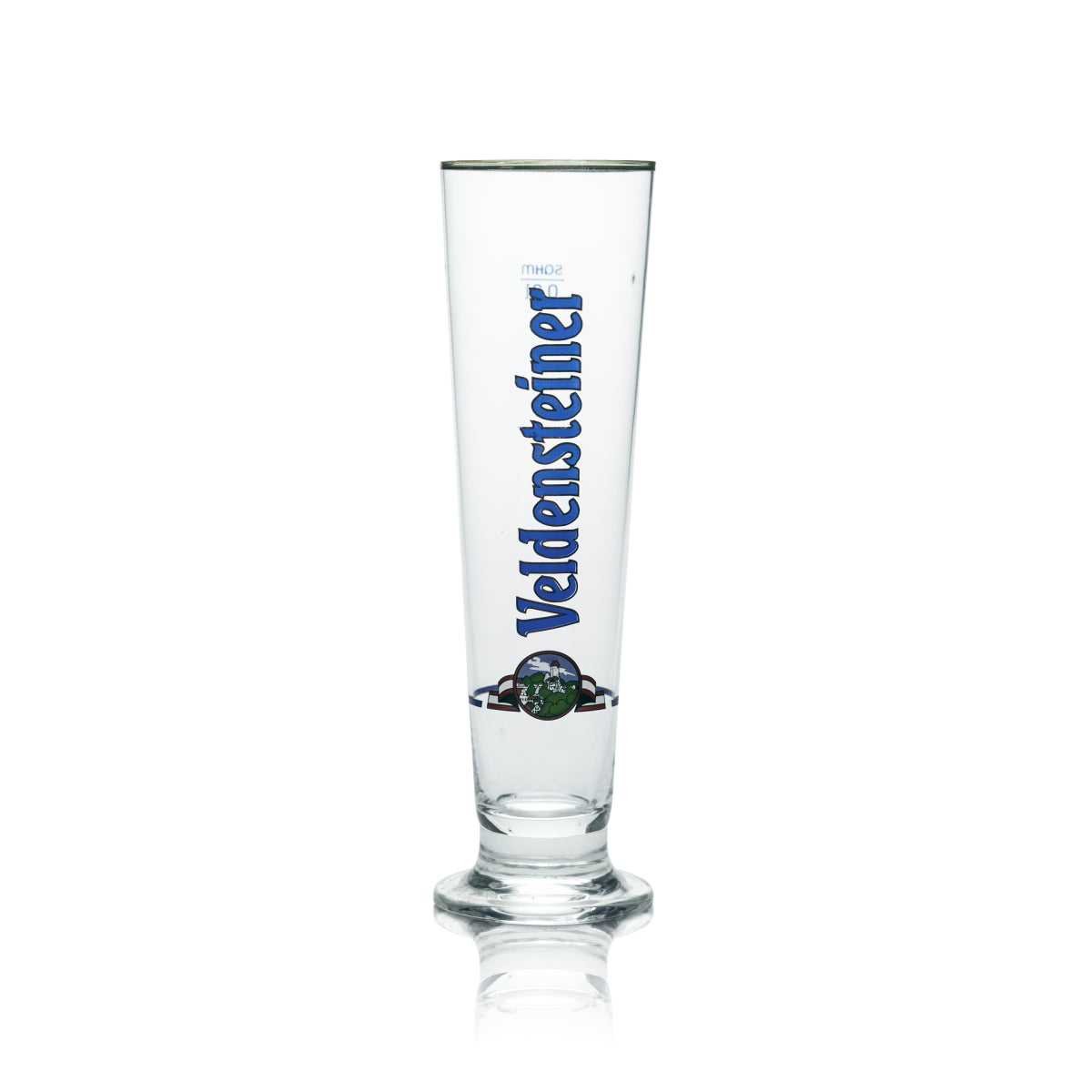 6x Veldensteiner glass 0.3l beer trophy tulip glasses with silver rim, brewery, catering – View 2