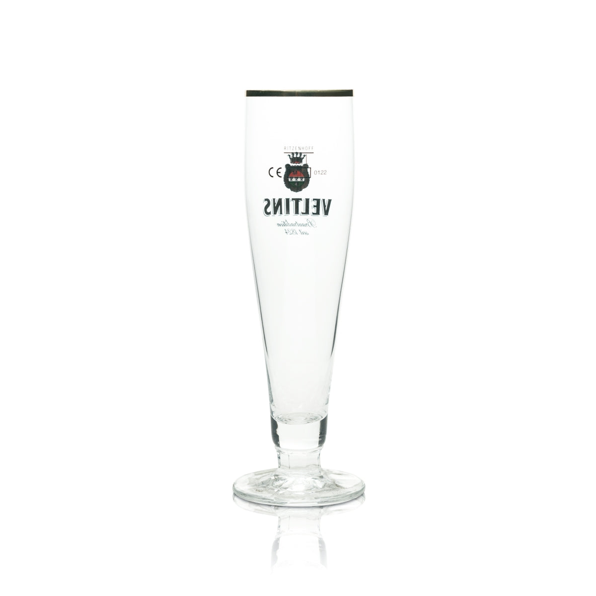 6x Veltins beer glass 0.2 l cup with gold rim Ritzenhoff tulip glasses Pils Export – View 3