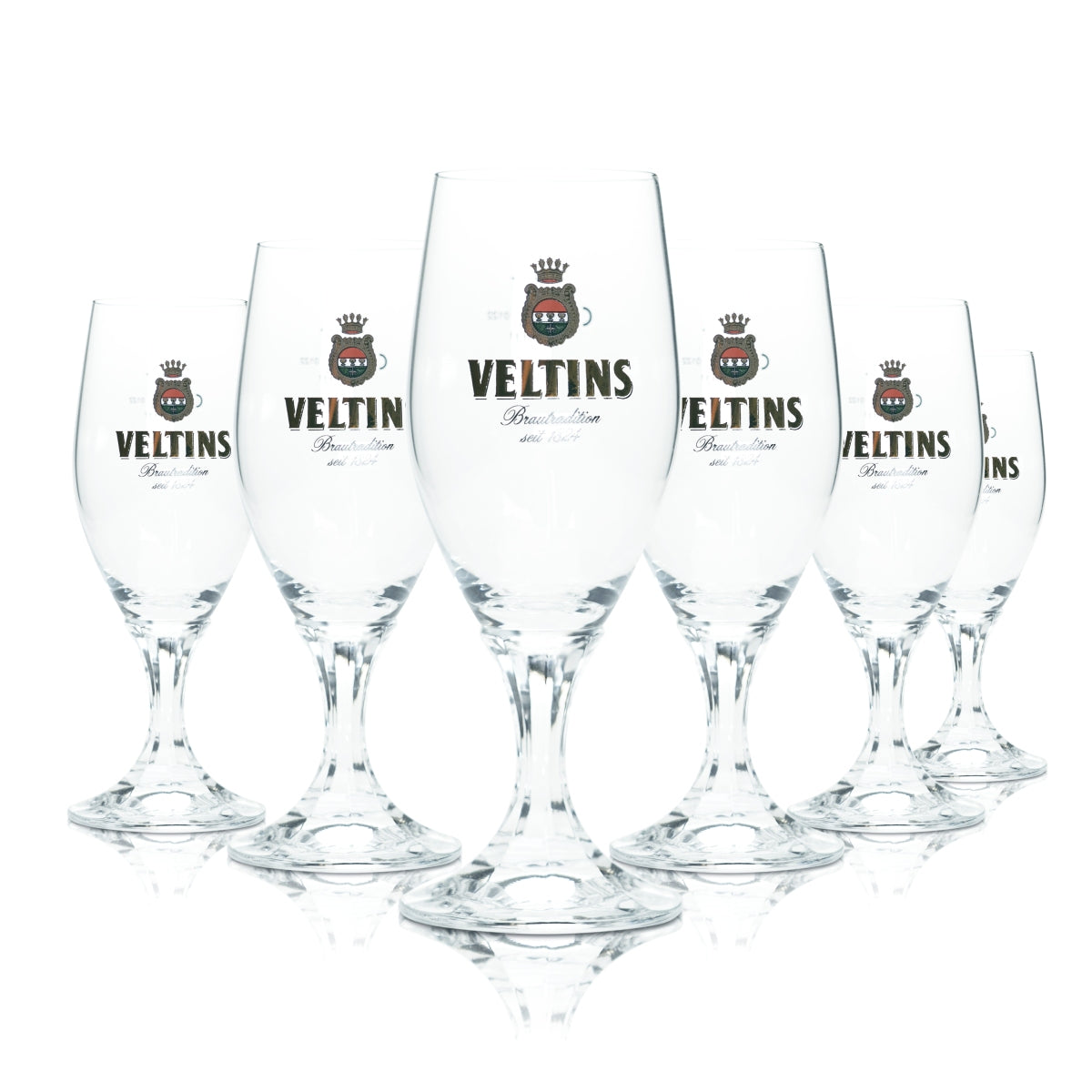 6x Veltins Beer Glass 0.2l Tulip Cup Glasses Brewery Pils Gastro Bar Beer Cup