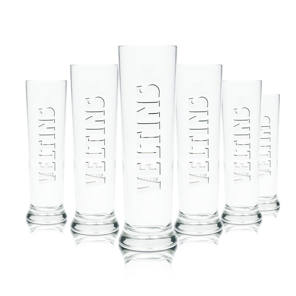 6x Veltins beer glass 0.3l cup Vancouver Cup Sahm Willi glasses tulip trophy bar