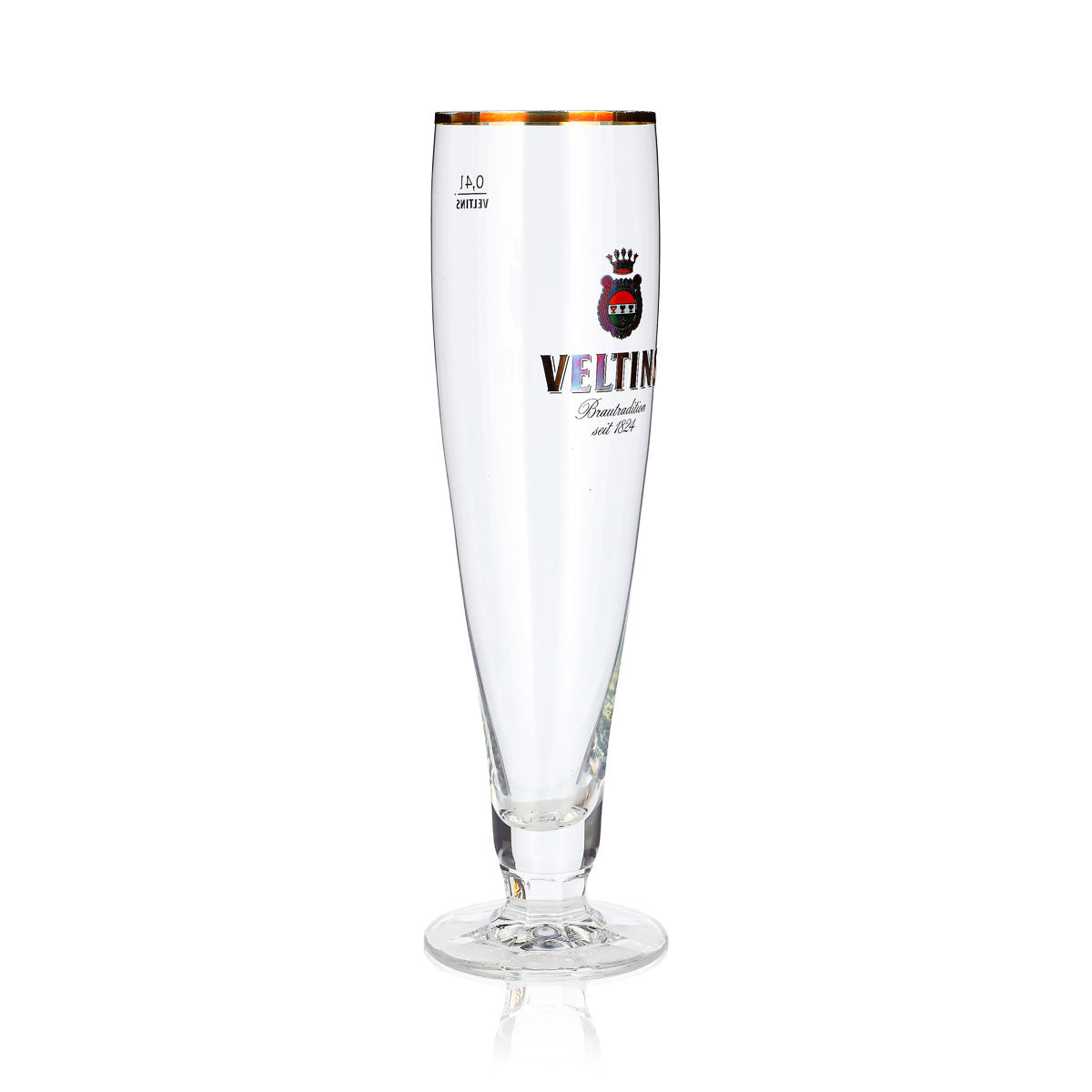 6 Veltins Beer Glasses, 0.4 L, Gold-Rimmed Goblet, Since 1824 (Set of 6) – View 4