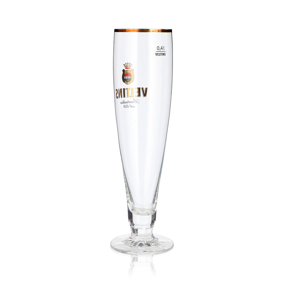 6 Veltins Beer Glasses, 0.4 L, Gold-Rimmed Goblet, Since 1824 (Set of 6) – View 5