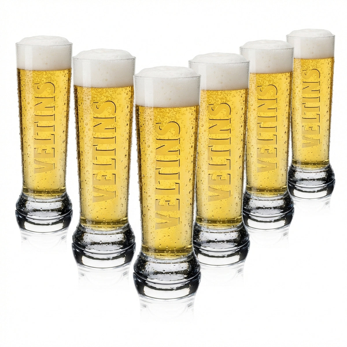 6x Veltins beer glass 0.4l Vancouver Sahm