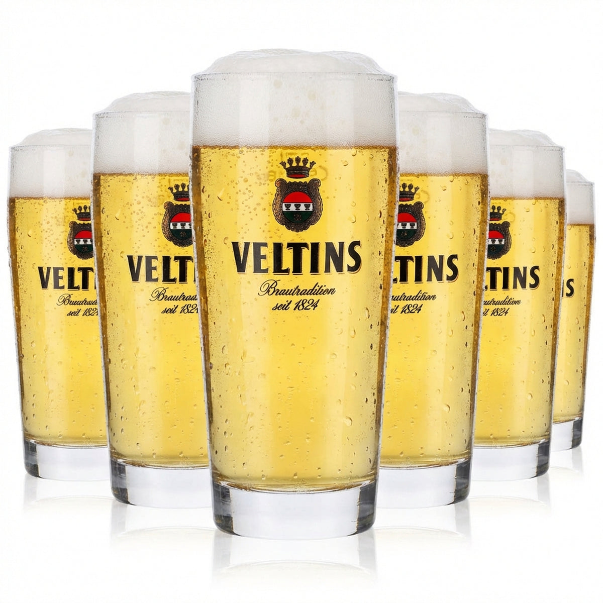 6x Veltins beer glass Willi mug glasses  0.2l beer glasses Sahm