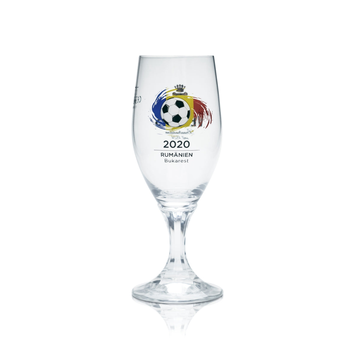 6x Veltins 0.2l beer glasses, tulip shape, Euro 2020 Romania soccer cup – View 2