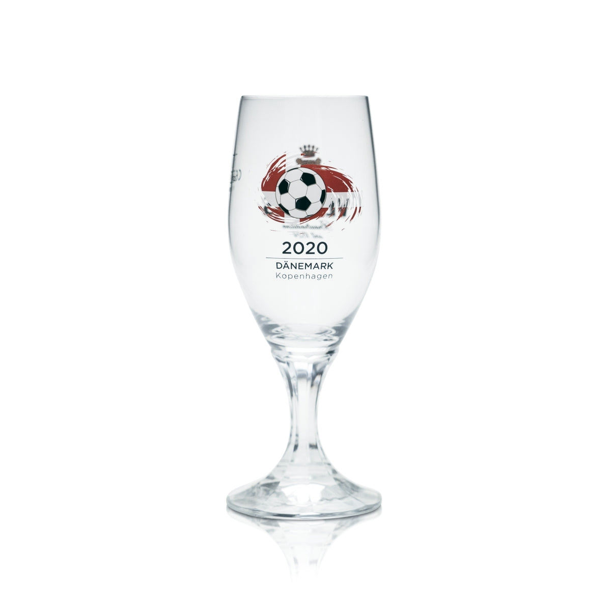 6x Veltins 0.2l beer glasses, tulip shape, Euro 2020 Denmark soccer cup – View 2