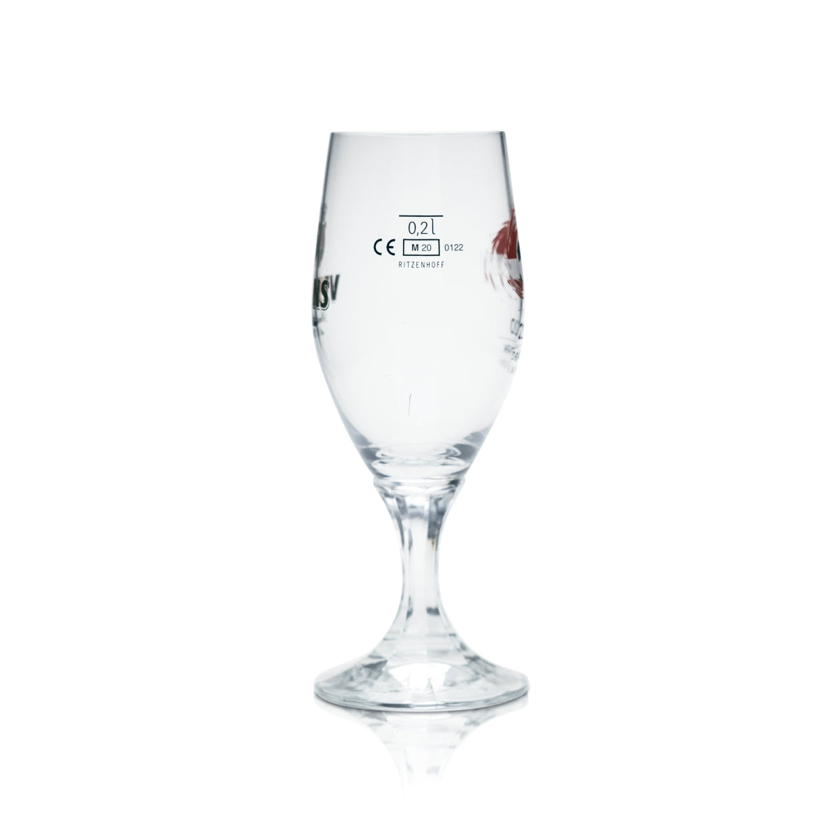 6x Veltins 0.2l beer glasses, tulip shape, Euro 2020 Denmark soccer cup – View 3