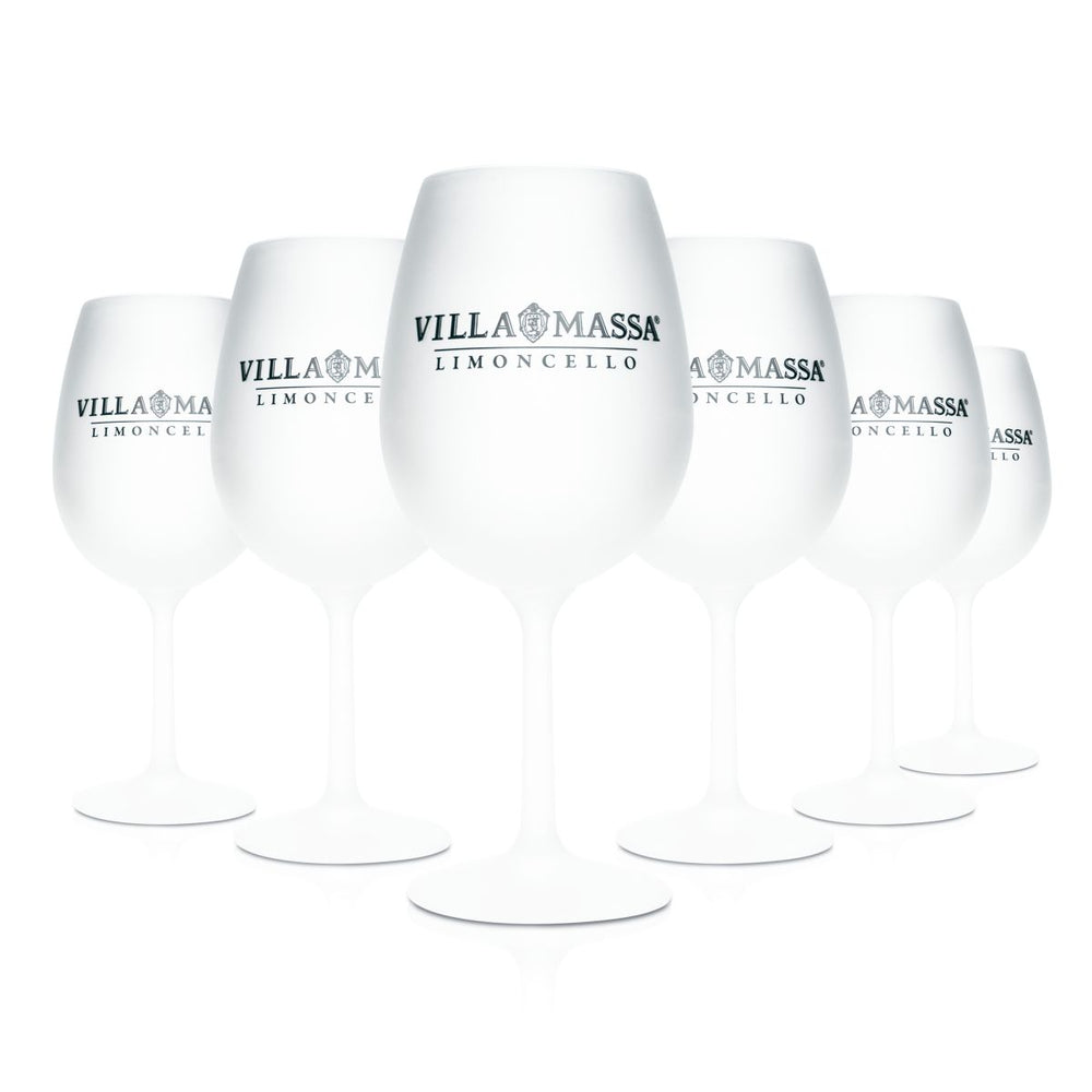 6x Villa Massa Glass 0.58l Satin-finished stemmed glasses Wine glasses Limoncello Aperitif