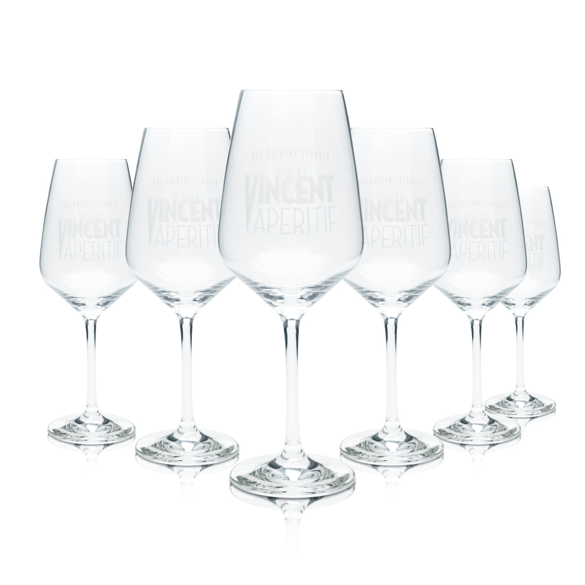 6x Vincent aperitif glass 0.2 l goblet stem wine glasses cocktail long drink catering