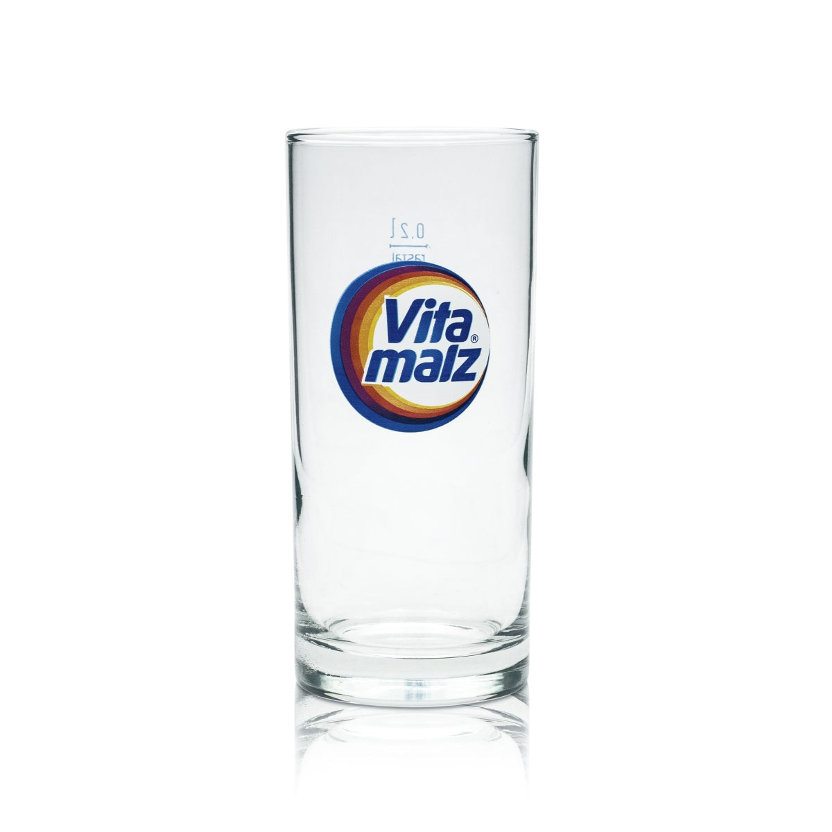 6x Vitamalz Beer Glass 0.2L Cup Colorful Retro Glasses Rainbow Malt Beer Rastal – View 2