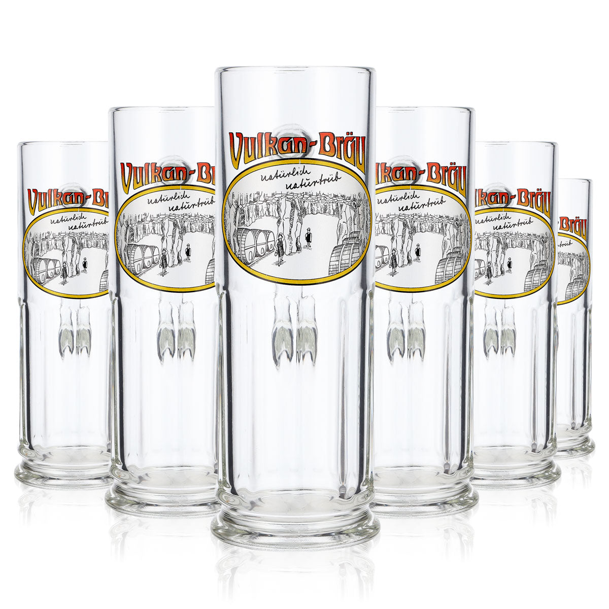 6x Vulkanbräu beer glasses, 0.2 l mug, beer stein, tankard, Maximilian – View 7