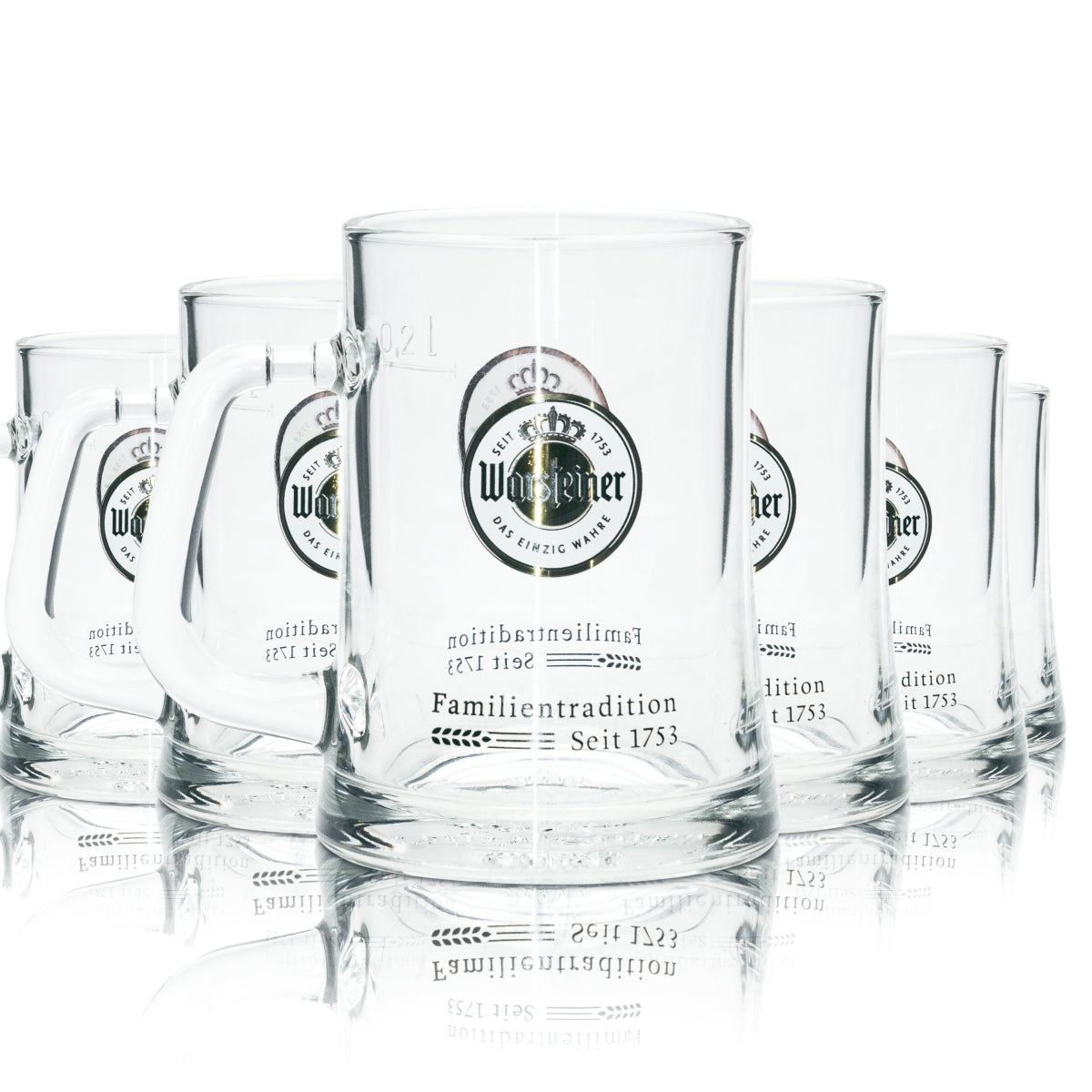 6x Warsteiner beer glass 0.2l mug party tankard glasses mugs beer steins
