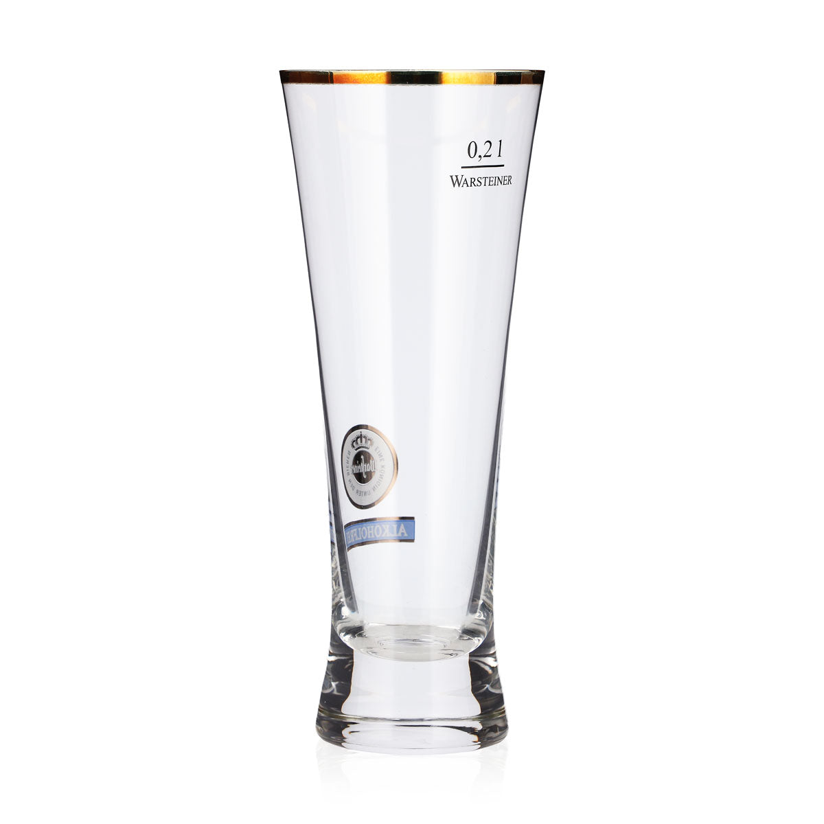 6 Warsteiner Beer Glasses, 0.2 L, Cup-Shaped, Non-Alcoholic, Gold Rim – View 4