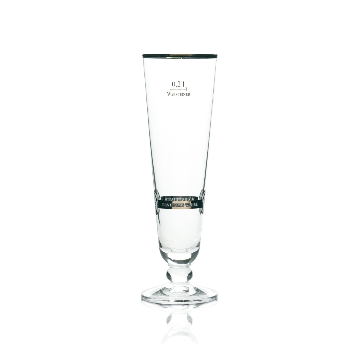 6x Warsteiner Beer Glass 0.2l Goblet Gold Rim Pils Glasses Tulip Stem Beer Brew – View 4