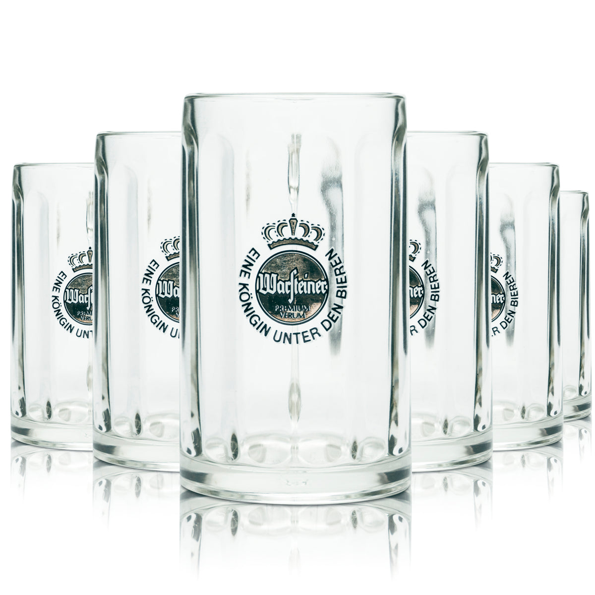 6x Warsteiner beer glass 0.3l mug Rastal Seidel handle glasses Brewery mugs Bar – View 4