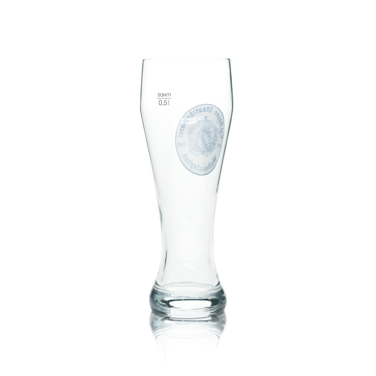 6x Weihenstephan beer glasses 0.5l wheat beer glass blue/white cream – View 3