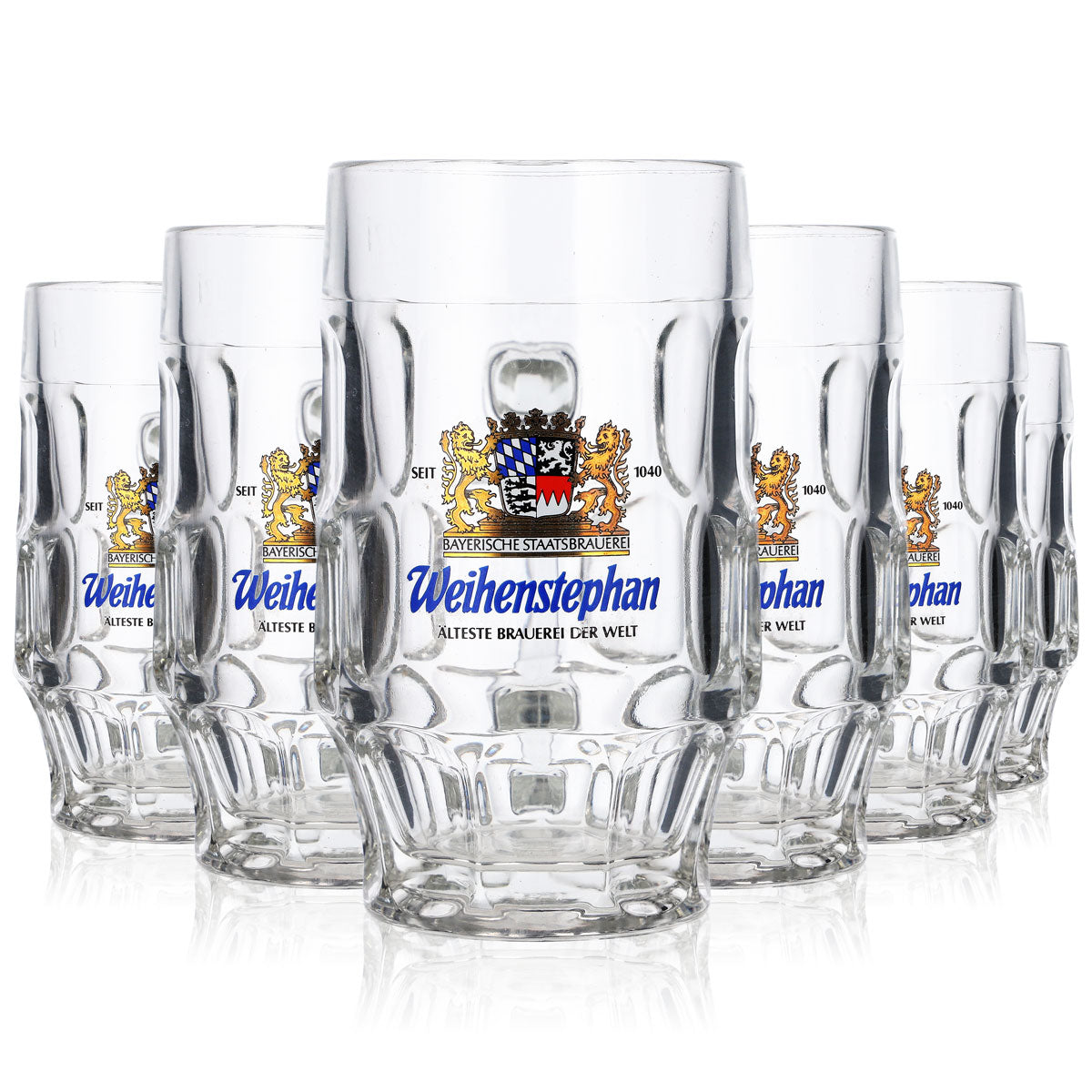 6x Weihenstephan beer glass, glass mug, beer mug, 0.3 l mug, Rastal – View 7