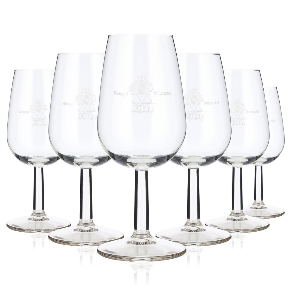 6x Juliusspital Winery Wine Glasses Wine Glass 0.1l Wine Glass Meran
