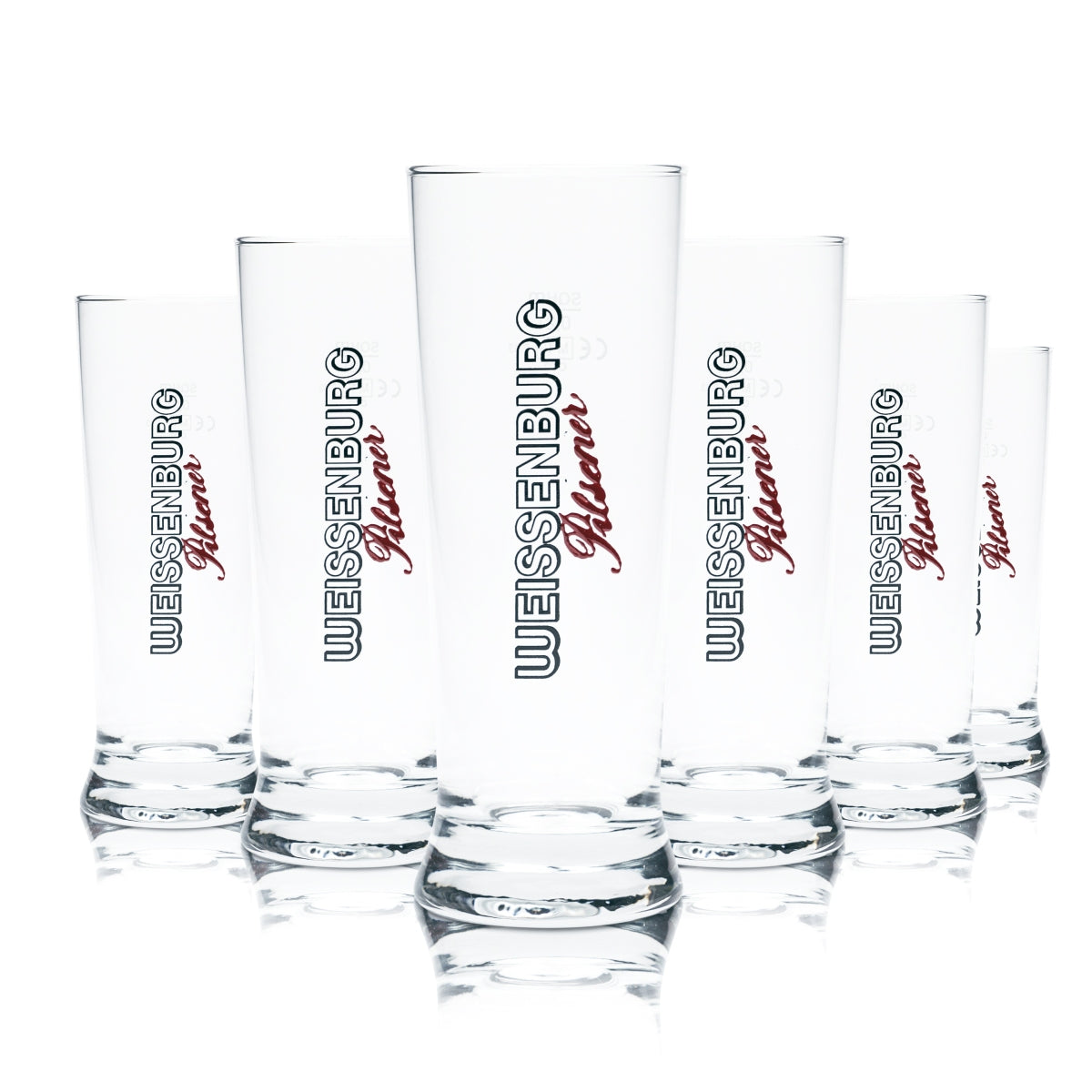 6x Weissenburg beer glass 0.2 l trophy glass Pilsener glasses tulip Willi Stange