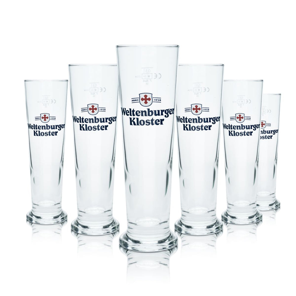 6x Weltenburger Kloster beer glass 0.3l Willi mug goblet glass set brewery