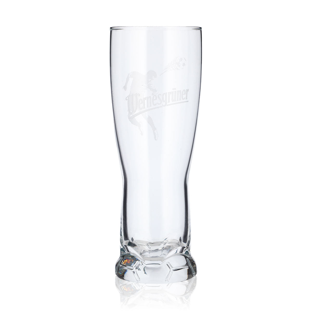 Wernesgrüner Beer Glass, 0.37 L, Soccer-Themed Beer Glass with Relief Design (Set of 6) – View 2