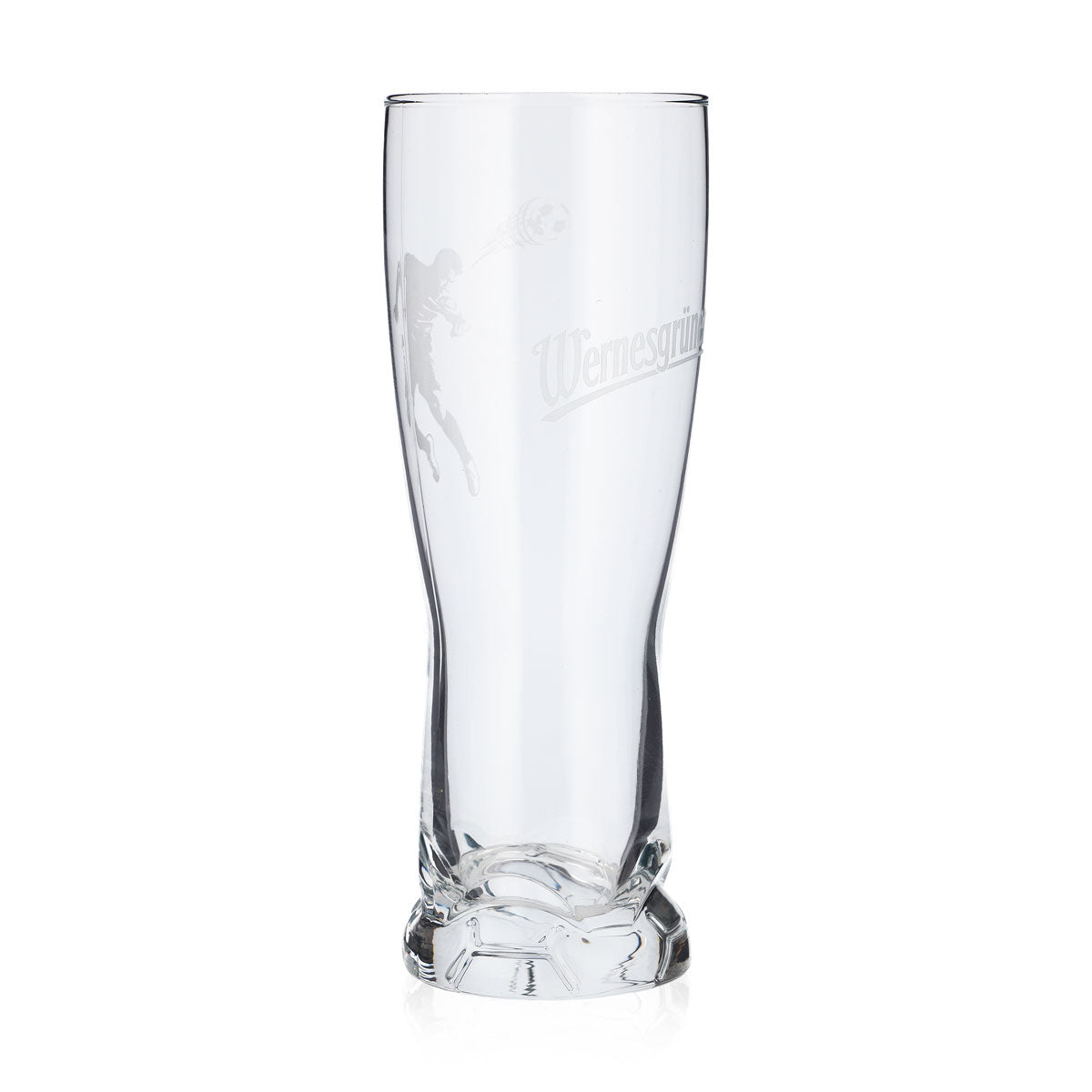 Wernesgrüner Beer Glass, 0.37 L, Soccer-Themed Beer Glass with Relief Design (Set of 6) – View 3