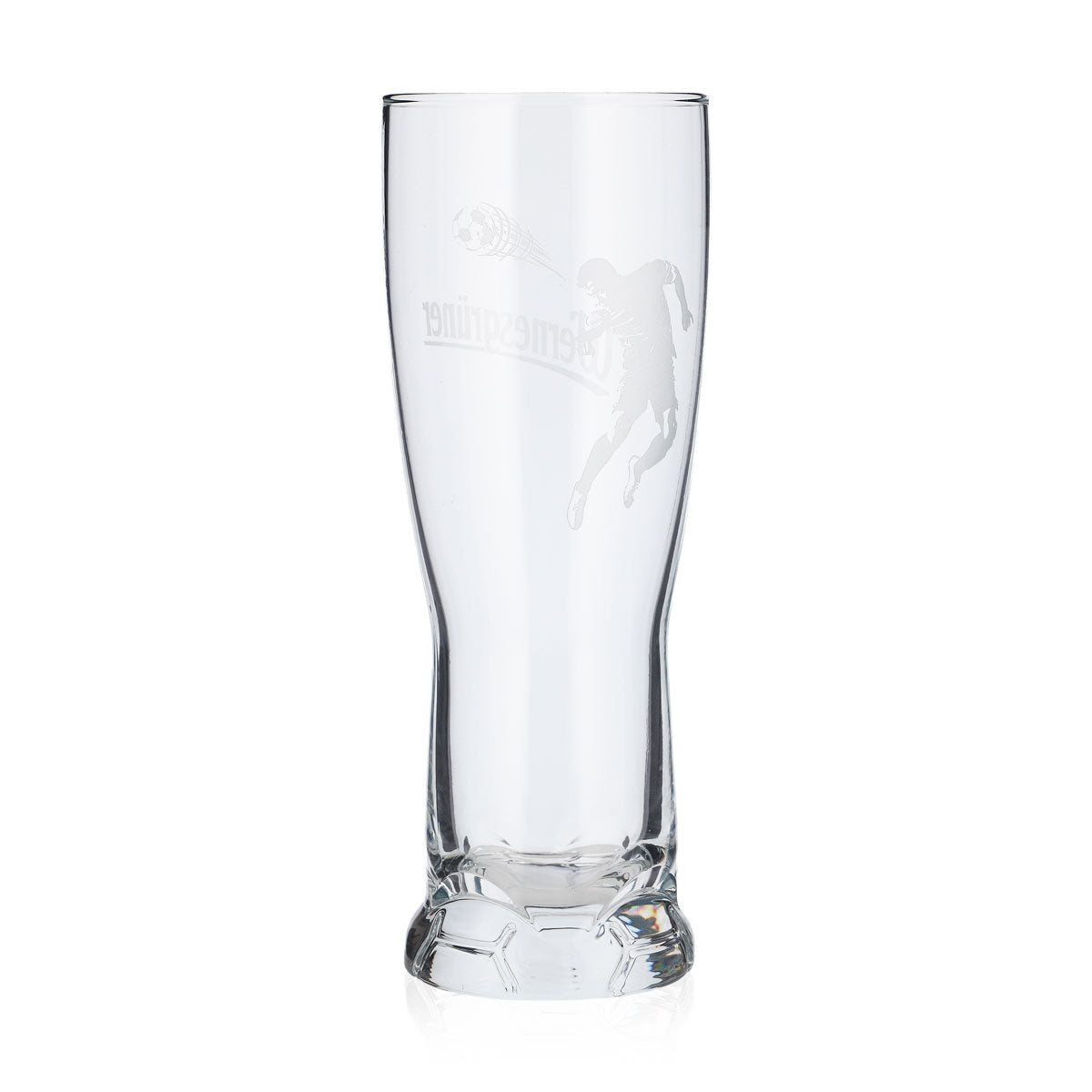 Wernesgrüner Beer Glass, 0.37 L, Soccer-Themed Beer Glass with Relief Design (Set of 6) – View 4