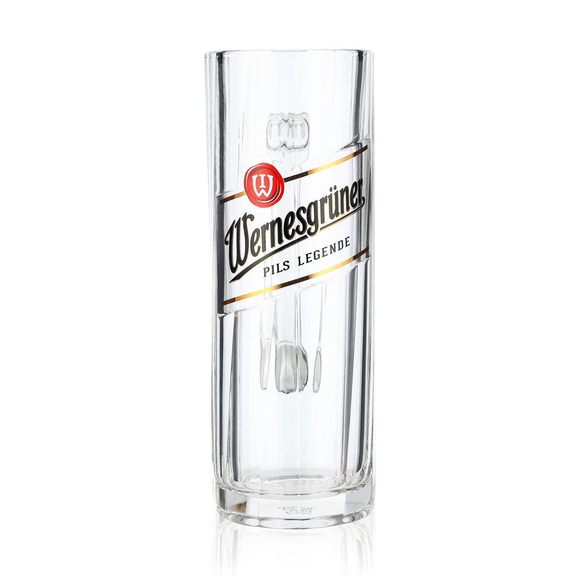 6x Wernesgrüner beer glass 0.3l mug with striped relief and new logo Rastal – View 2