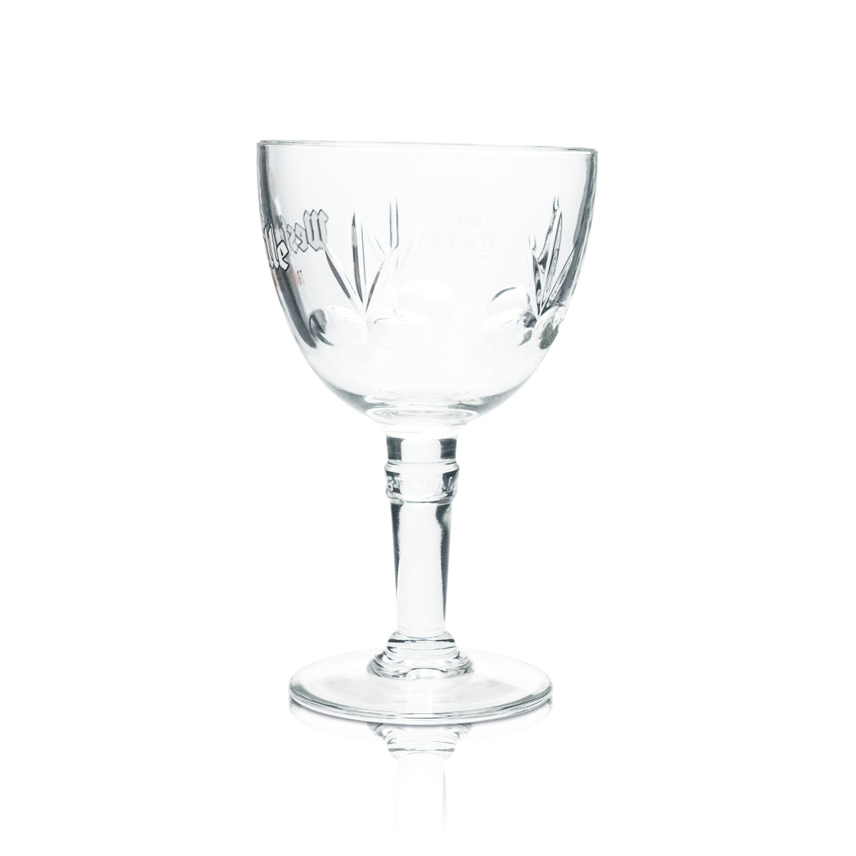 6x Westmalle glass 0.33l beer goblet cup glasses with designer stem, catering bar BEL – View 3
