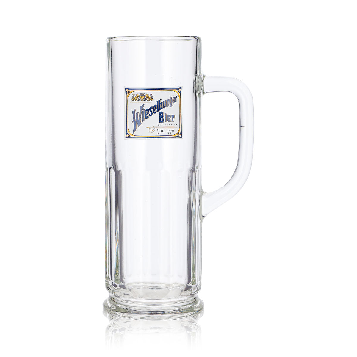 6 Wieselburger Beer Glasses, 0.5-liter Jug, "Seit 1770 Seidel Sahm" – View 3