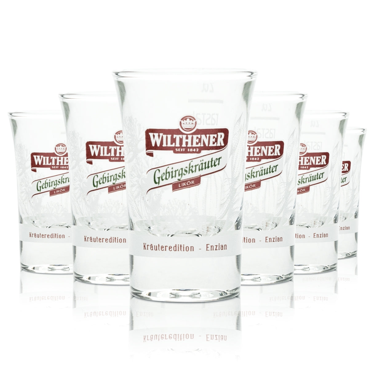 6x Wilthener Schnapps Glass 2cl Shot Glasses Short Stamper Gastro Eichstrich Bar