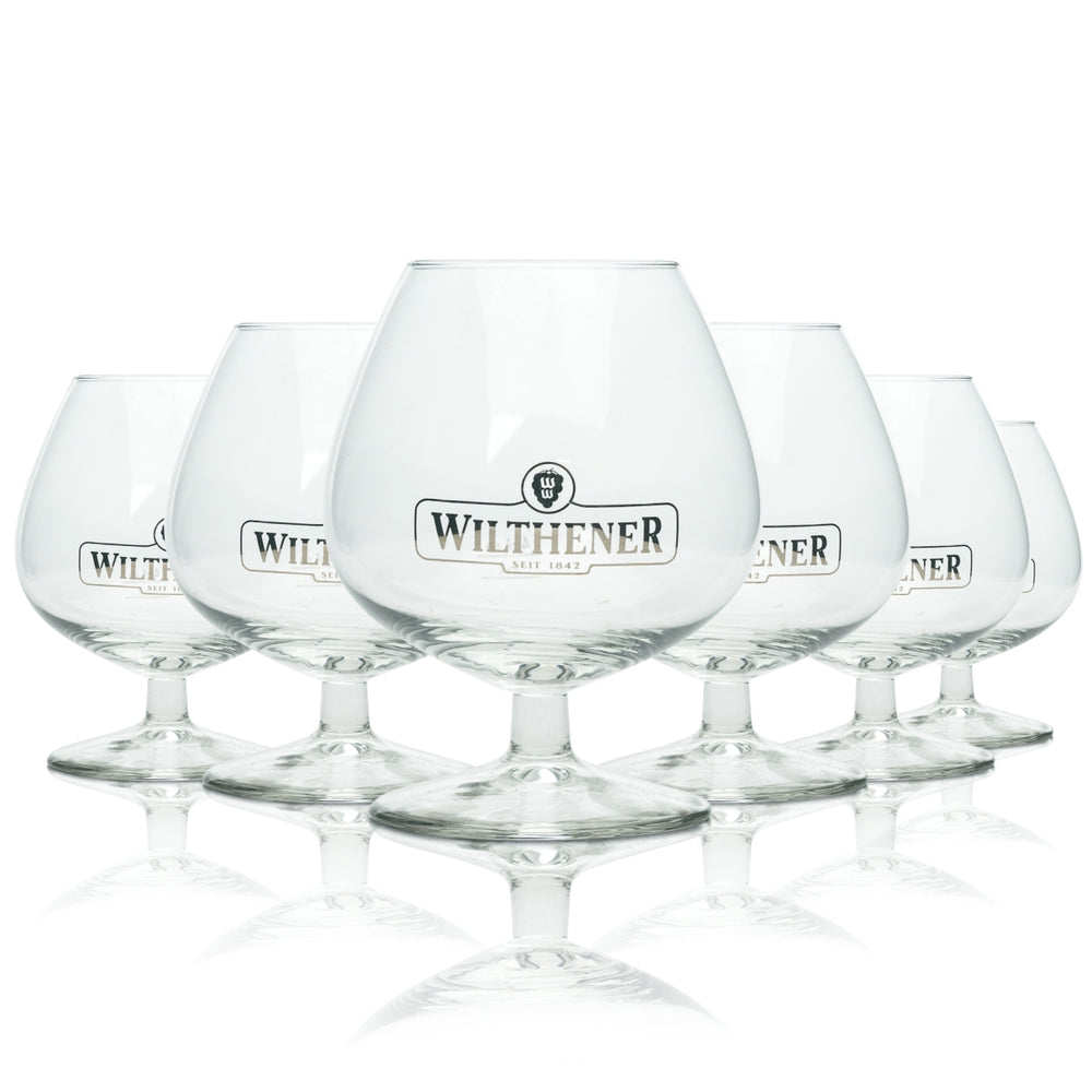 6x Wilthener brandy glass 0.25l cognac tasting swivel nosing glasses bar