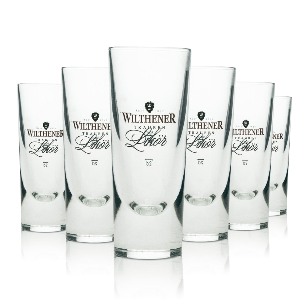 6x Wilthener brandy long drink liqueur glass sahm