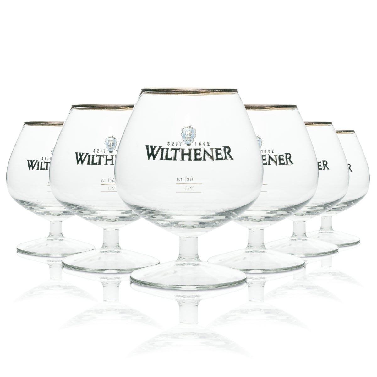 6x Wilthener brandy glass tumbler 2/4cl rastal
