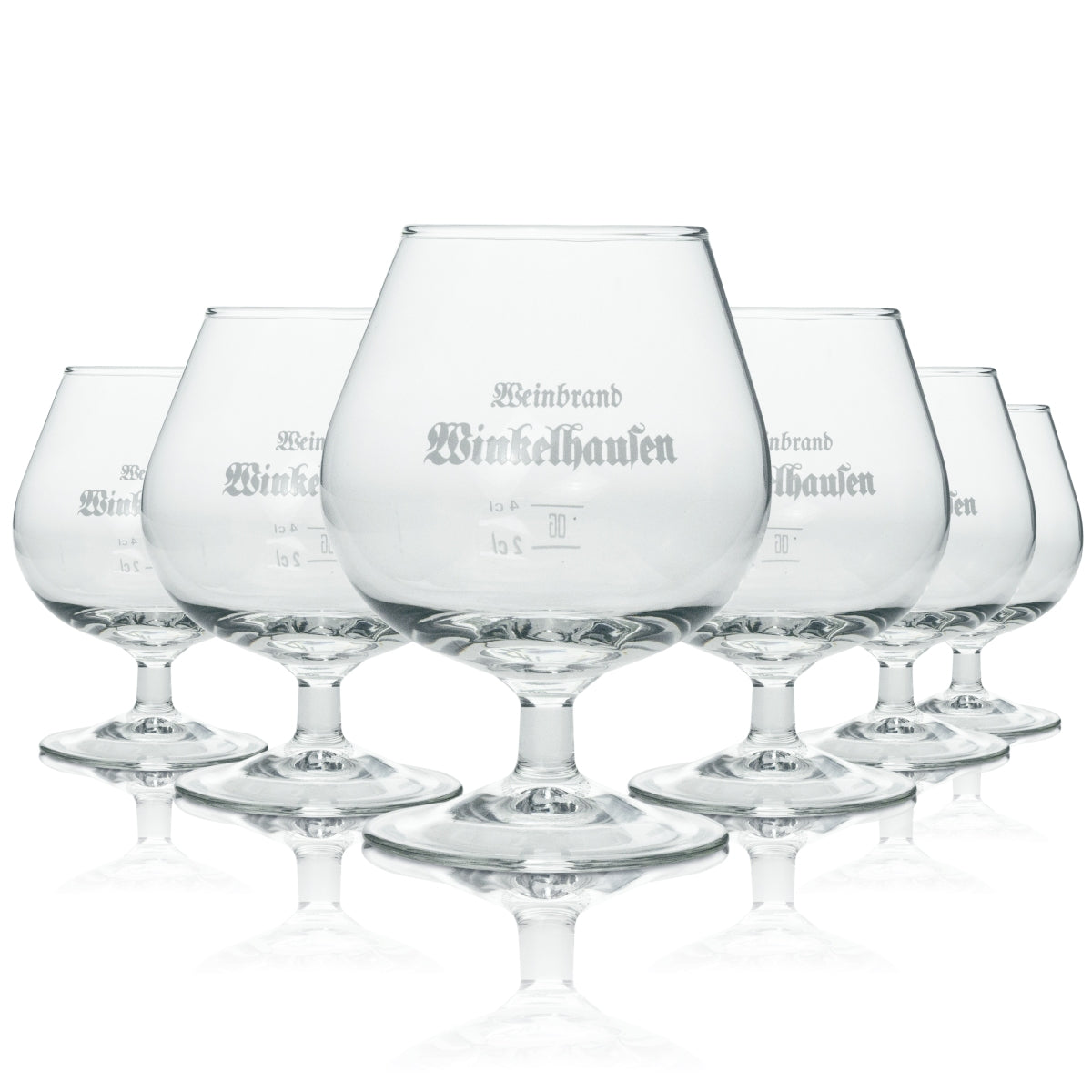 6x Winkelhausen brandy glass tumbler 2/4cl rastal